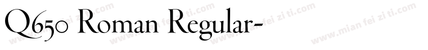 Q650 Roman Regular字体转换